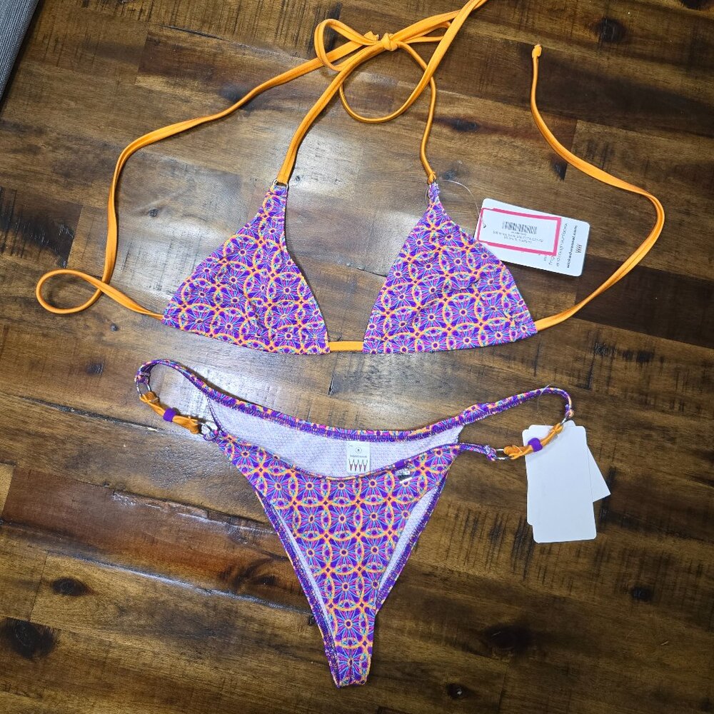 Wicked Weasel Electric Carnival Bikini Top & Bottom - Medium - Purple - NWT!! - Picture 3 of 4